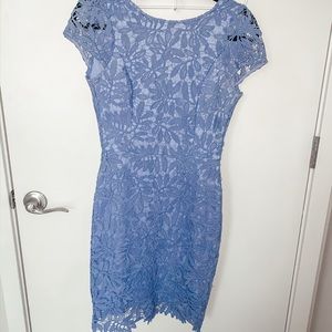 Periwinkle blue lace dress